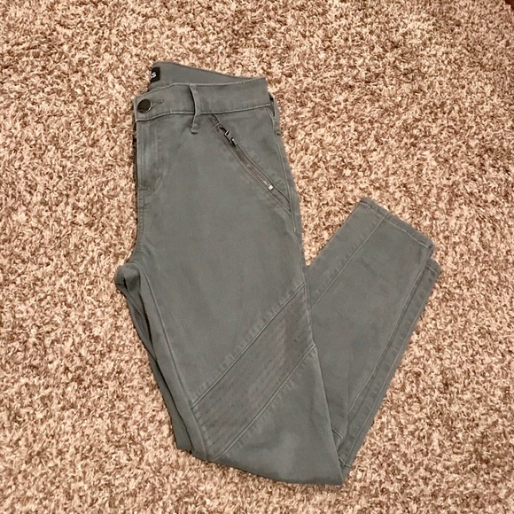SOLD Express Gray Moto Jeans Size 2 - Picture 1 of 4